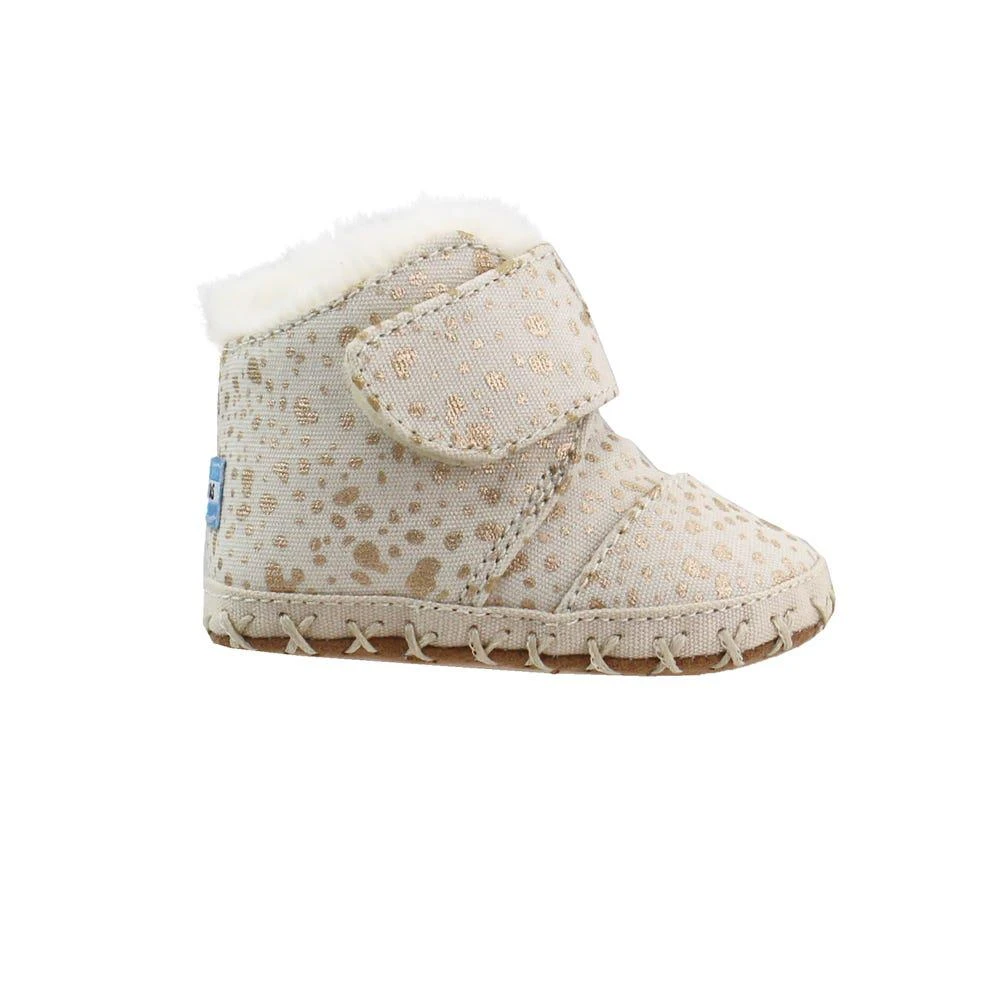 TOMS Cuna Gold Foil Snow Spots Bootie (Infant) 1