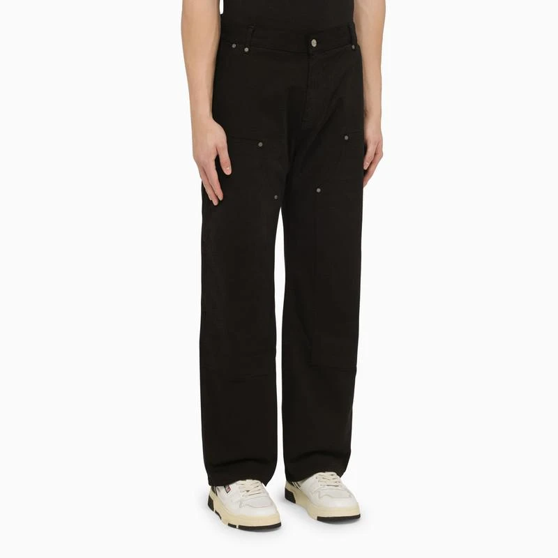 Represent Black stretch cotton trousers 4