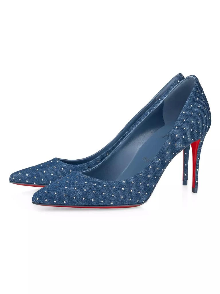 Christian Louboutin Kate Plum Strass 85MM Denim Pumps 2