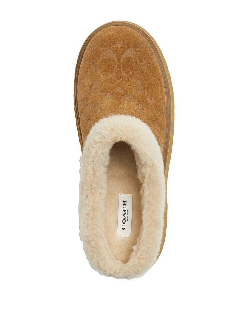 Coach Women's Cecelia Signature Suede Platform Clogs 4