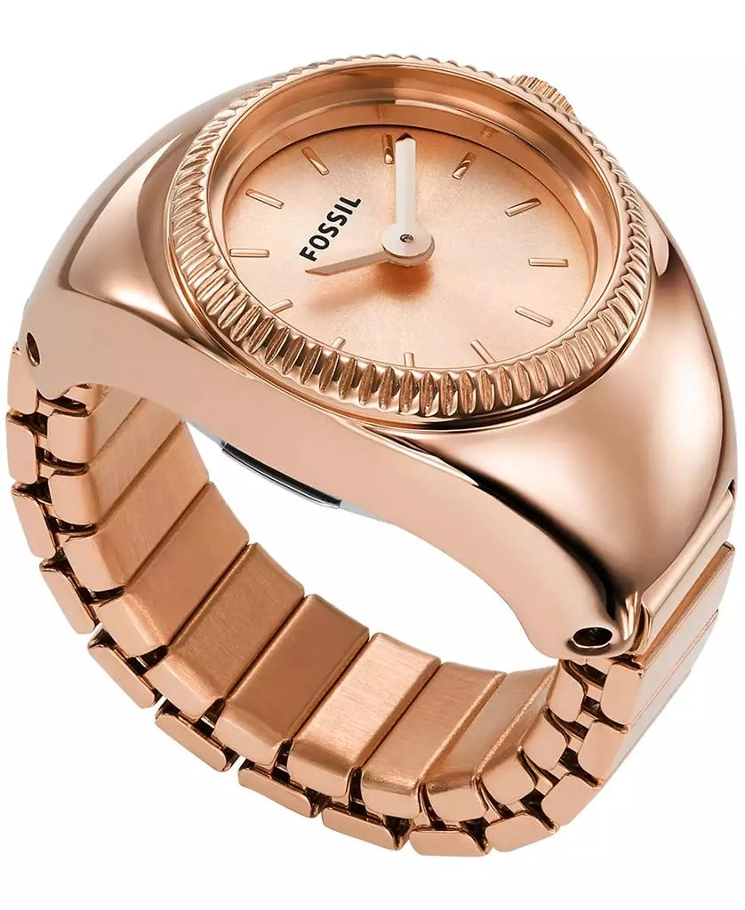 Fossil Women's Ring Watch Two-Hand Gold-Tone Stainless Steel Bracelet Watch, 15mm 1