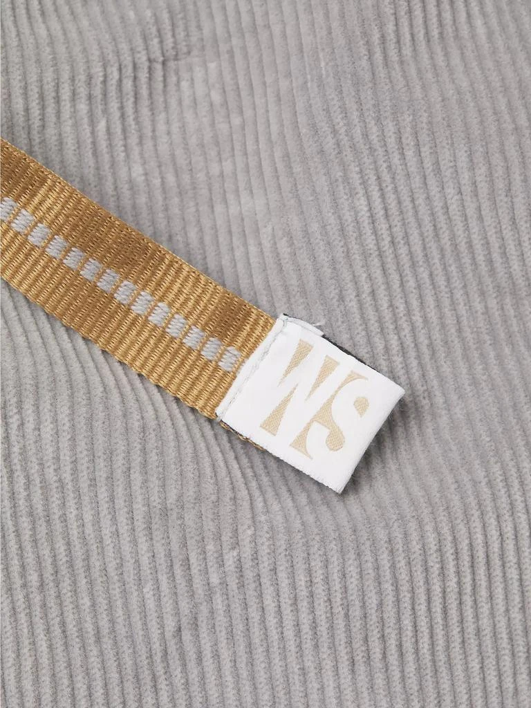 White Sand Corduroy Cotton-Blend Slim-Fit Pants 6