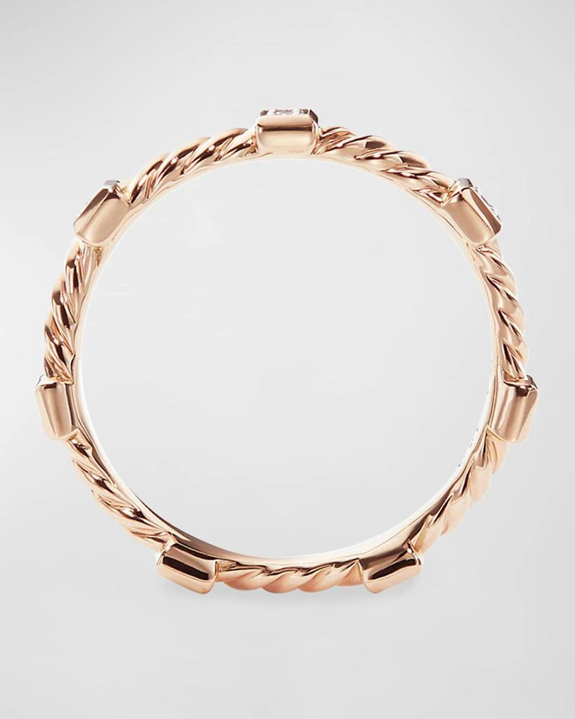 David Yurman 2mm Cable Collectibles Stack Ring in 18K Gold 2