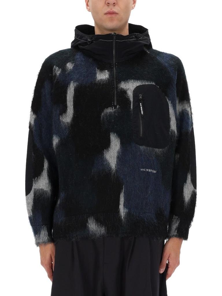 Shop Maison Kitsuné Trak Hoodie Navy on Sale at BeyondStyle – Get