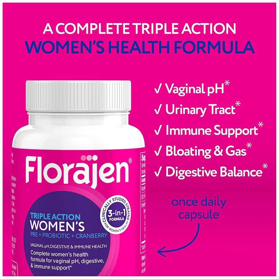 Florajen Triple Action Women's Probiotic, Prebiotic, & Postbiotic 6