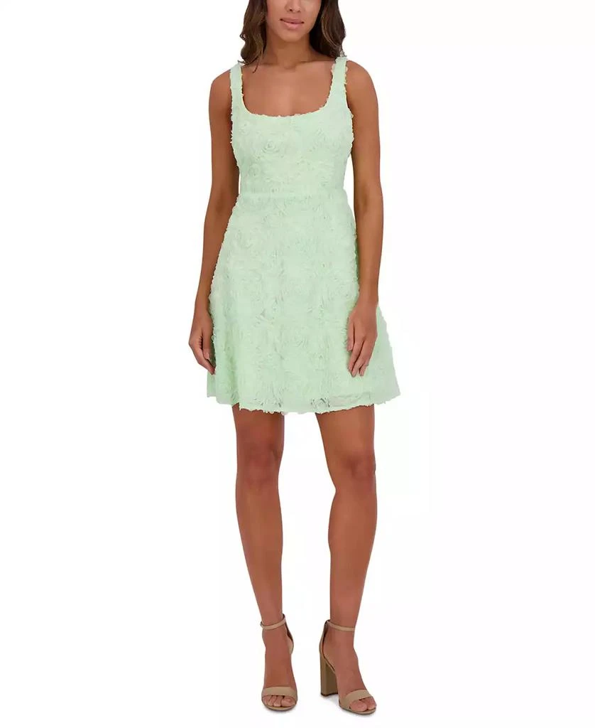 Kensie Women's Soutache Square-Neck A-Line Mini Dress 1