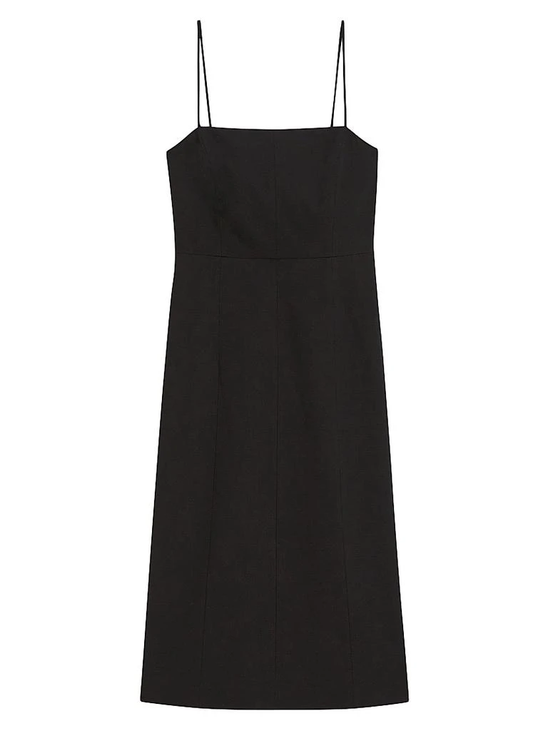 Theory Strappy Linen-Blend Midi-Dress 1