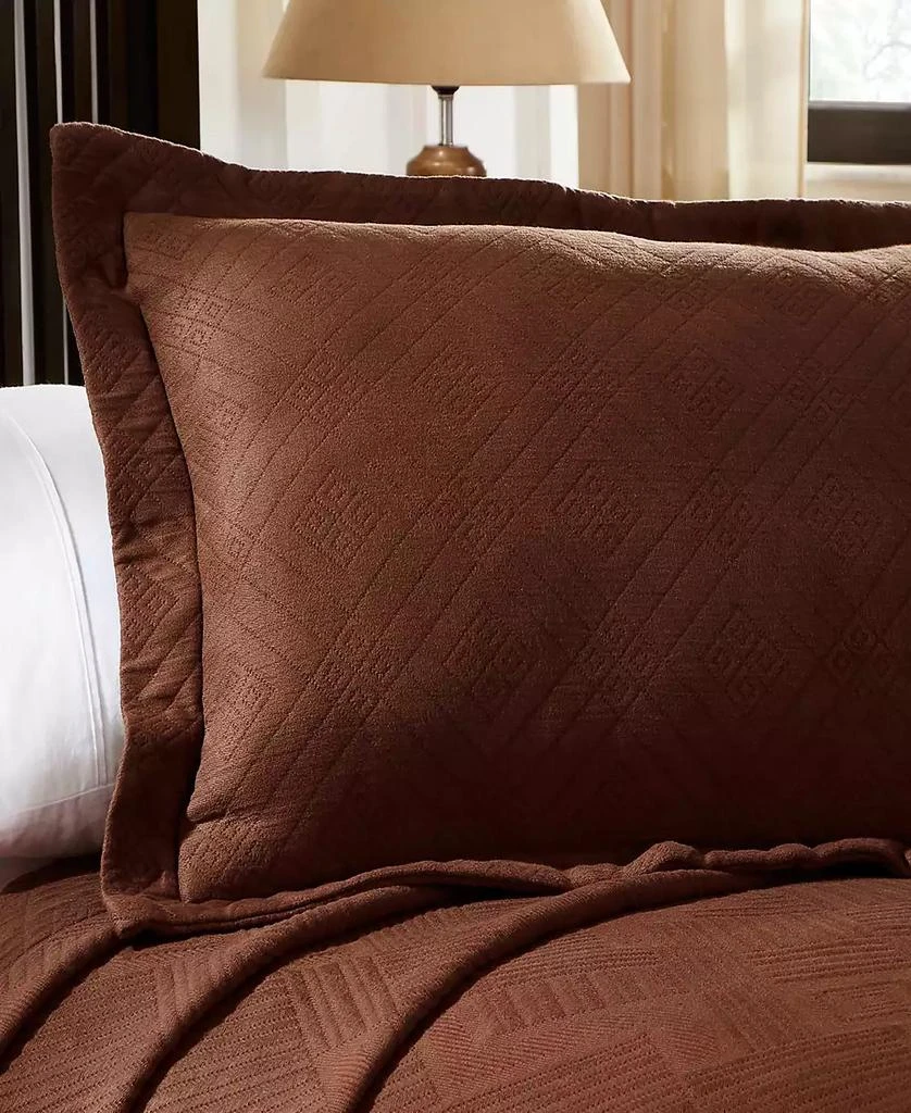 Superior CLOSEOUT! Geometric Fret Textured Jacquard Matelasse All-Season 3-Piece Bedspread Set 4