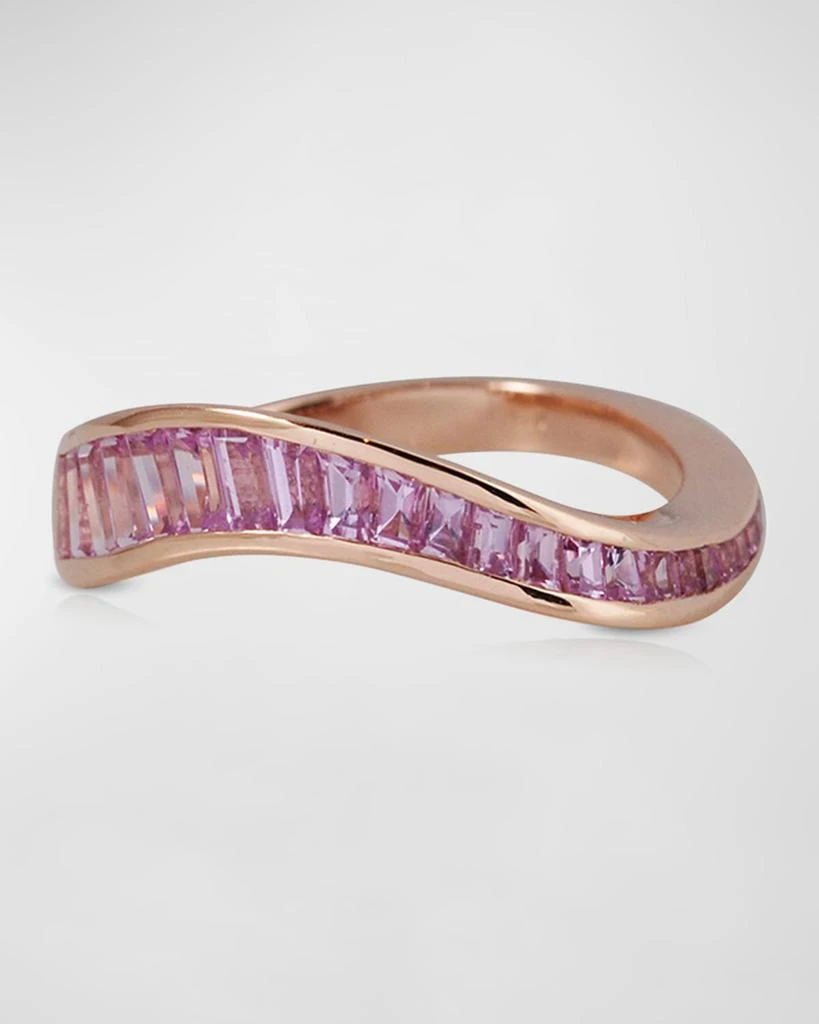 Kavant
Sharart 18K Rose Gold Pink Sapphire Curved Ring
