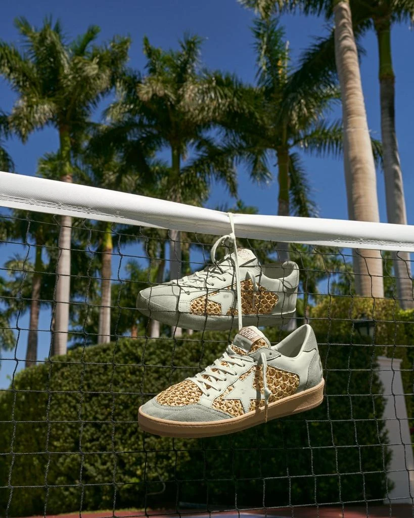 Golden Goose Superstar Raffia Net Leather Low-Top Sneakers 6