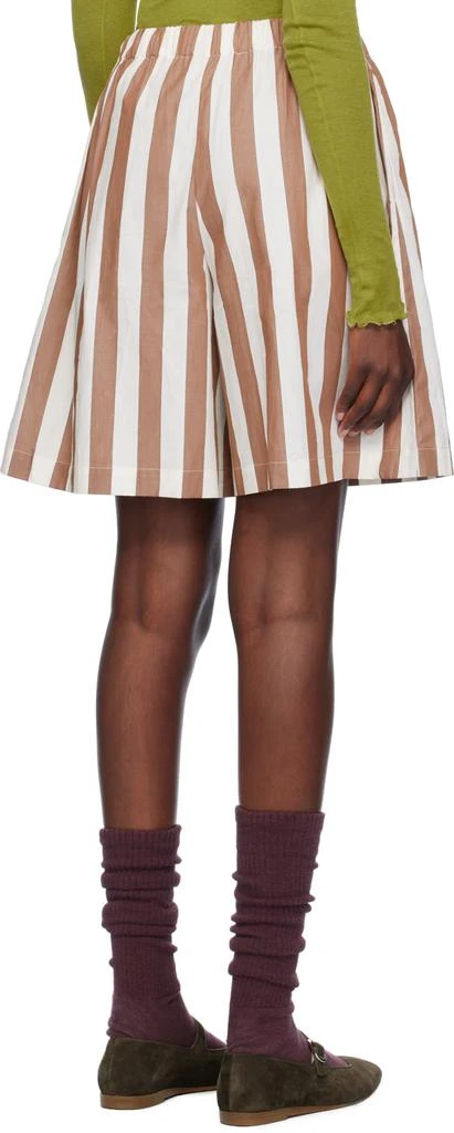 Baserange Brown & Off-White Stave Shorts 3