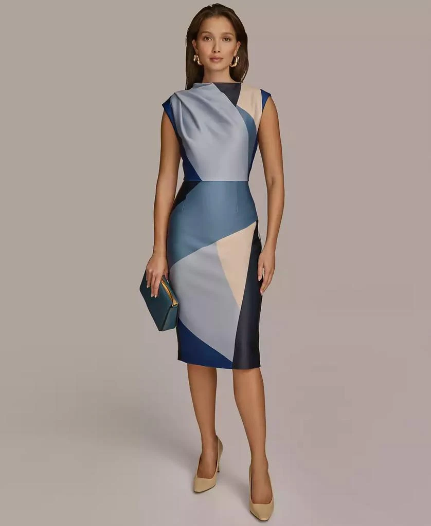 Donna Karan Petite Colorblocked Sheath Dress 1