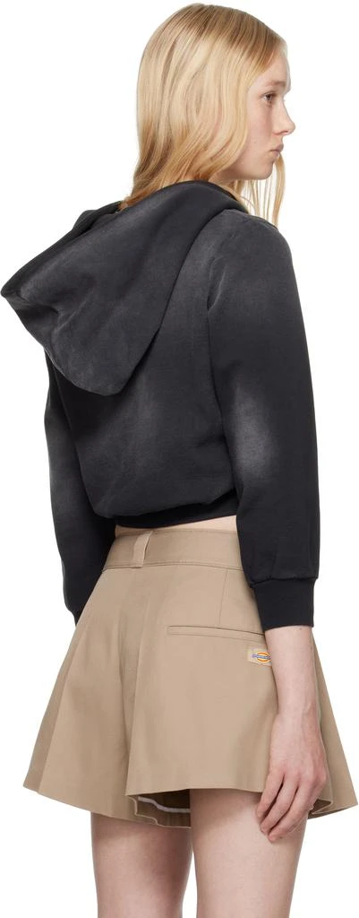 Alexander Wang Black Shrunken Cotton Terry Cardigan 3