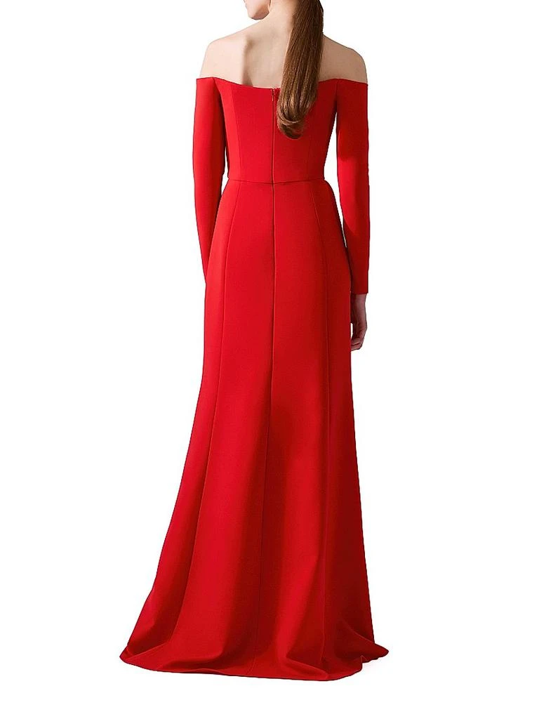 Carolina Herrera Draped Off-The-Shoulder Trumpet Gown 3