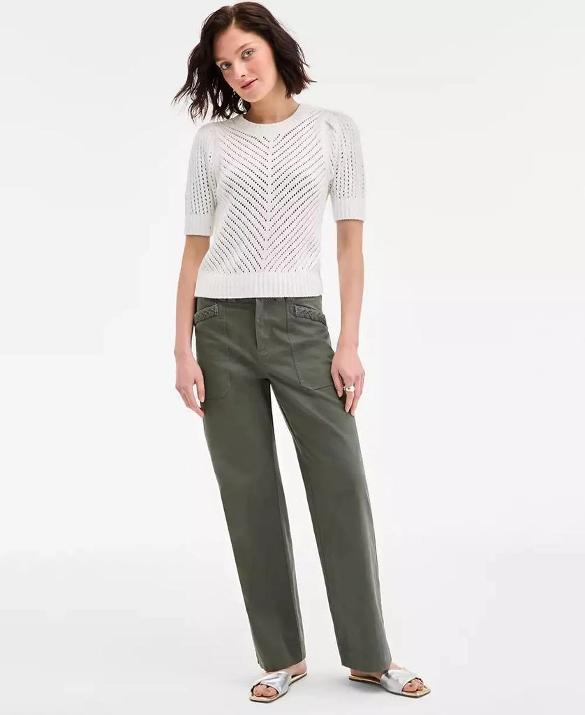 On 34th Women's Diagonal-Knit Puff-Sleeve Sweater, Exclusively at Macy's 2
