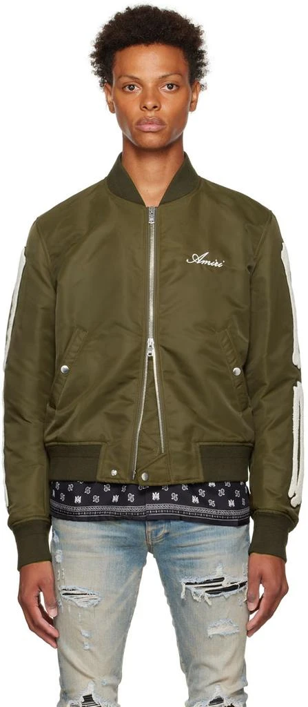 AMIRI Green Bones Bomber Jacket 1