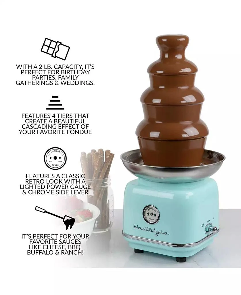 Nostalgia CLCF4AQ Classic Retro 4-Tier 2-Pound Chocolate Fondue Fountain 8