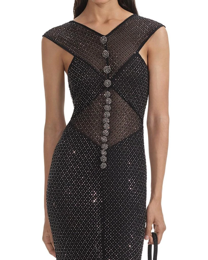 Self Portrait Embellished Fishnet Gown 2