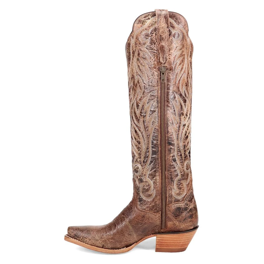 Dan Post Boots Rustic Ridge Embroidered Bison Snip Toe Pull On Cowboy Boots 3