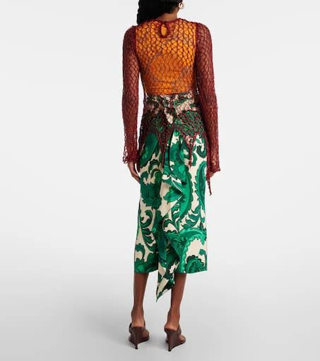 ETRO Open-knit sweater and printed crop top set 3