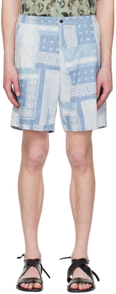 Officine Générale Blue Pierce Shorts