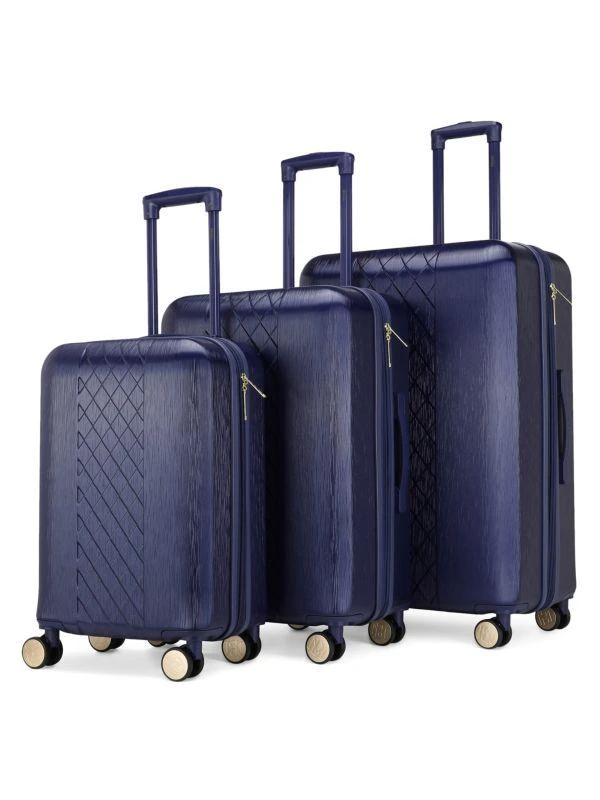 Badgley Mischka 3-Piece Patterned Spinner Suitcase 3