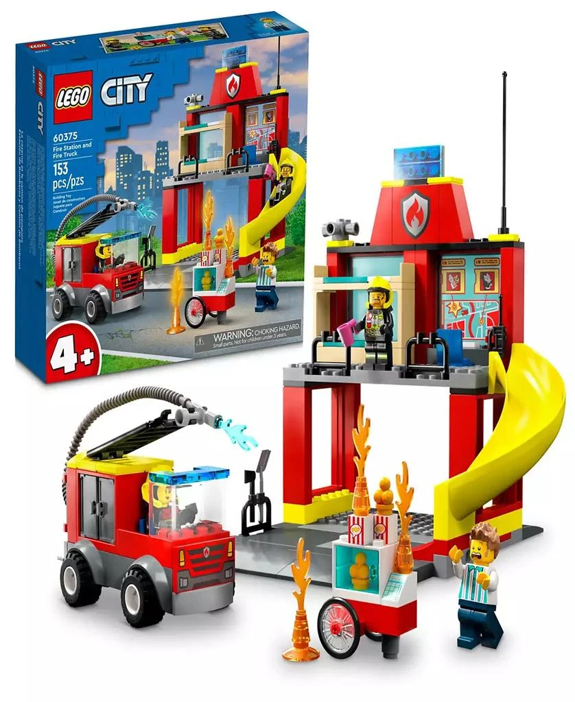 LEGO® City Fire Station and Fire Truck 60375 Toy Building Set with Firefighter Minifigures 1