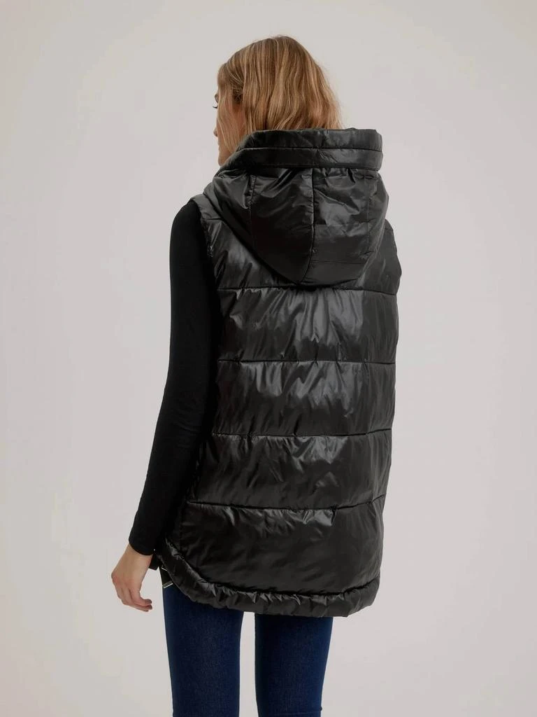 NIKKI JONES Nikki Jones - Quilted High Low Vest With Grosgrain Trims 3