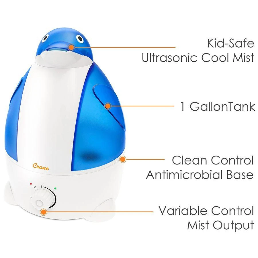 Crane Adorable Ultrasonic Humidifier, Penguin 4