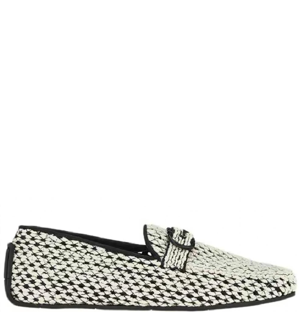 Salvatore Ferragamo Men
s Driver Gancini Crochet Shoes In White 1