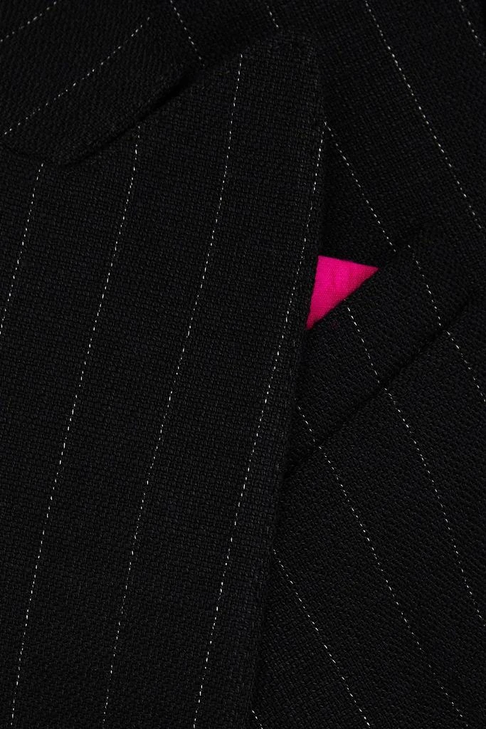 Sandro Double-breasted pinstriped tweed blazer 4