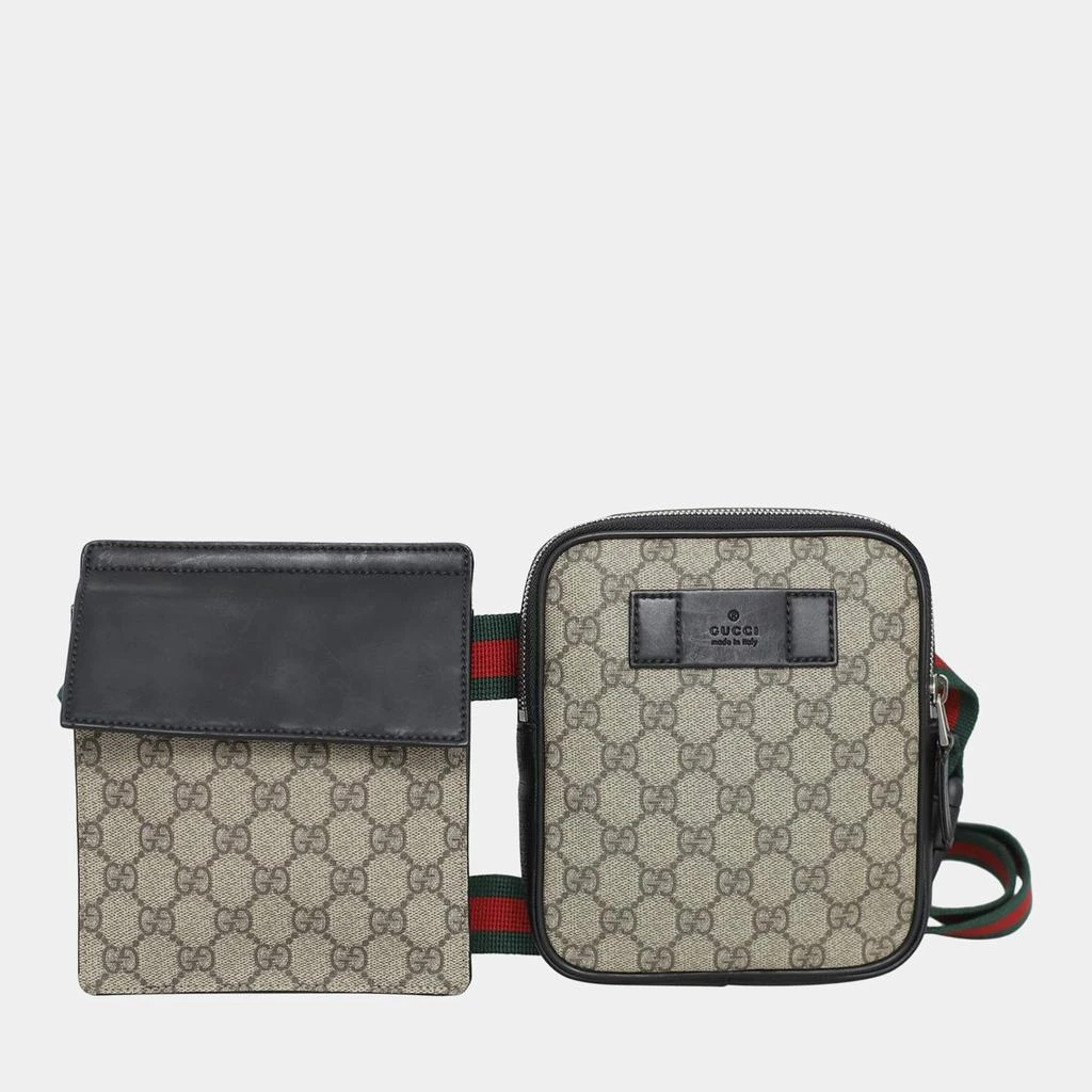 Gucci Gucci GG Supreme Double Pocket Belt Bag 1