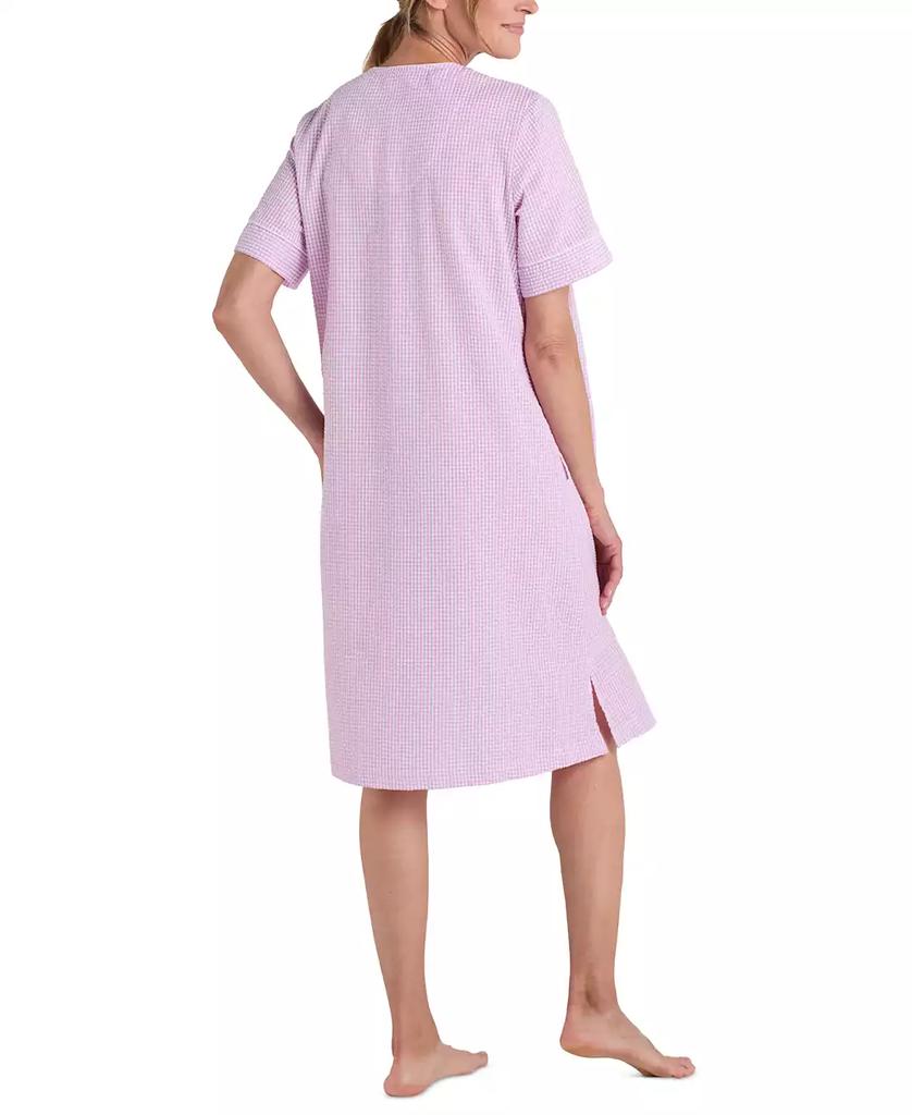 Miss Elaine Women's Short-Sleeve Seersucker Robe