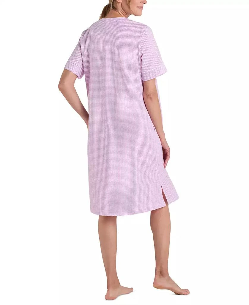 Miss Elaine Women's Short-Sleeve Seersucker Robe 2