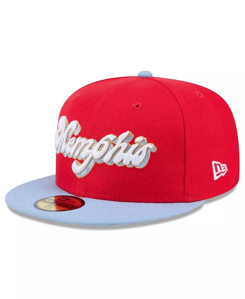 New Era Men's Red Memphis Grizzlies 2024/25 City Edition 59FIFTY Fitted Hat 1
