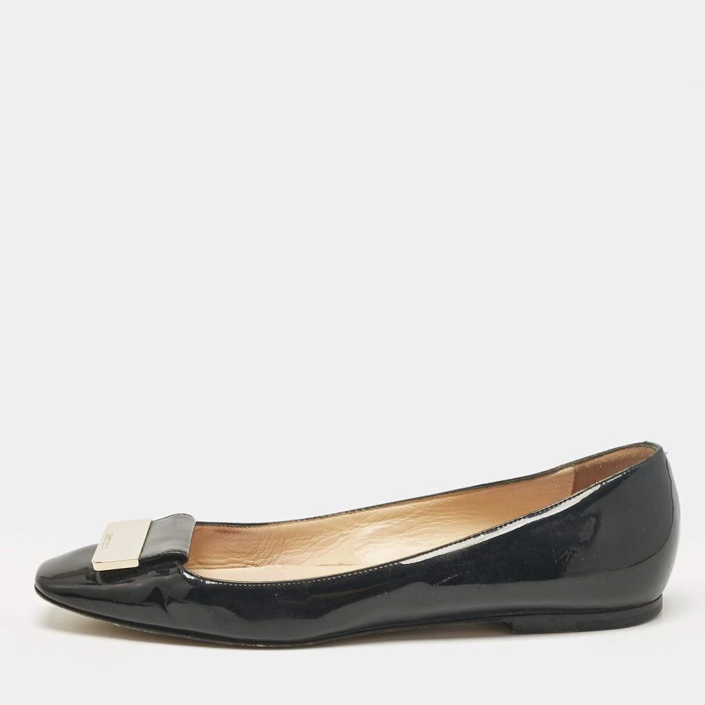Jimmy Choo Jimmy Choo Black Patent Leather Ballet Flats Size 40 1