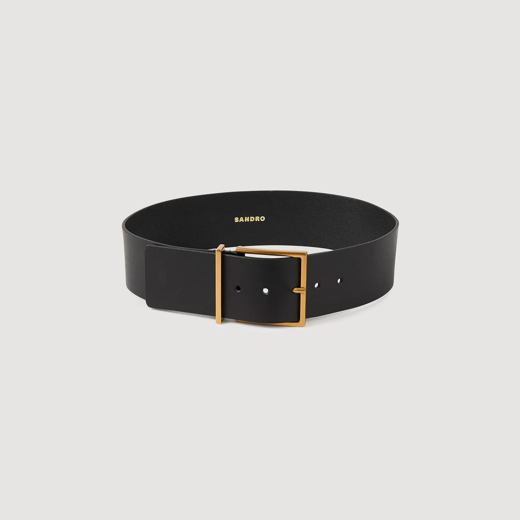 Sandro Wide leather belt