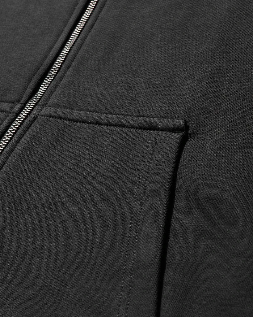 NIKE Men's Solo Swoosh Thermal Zip Hoodie Black 4