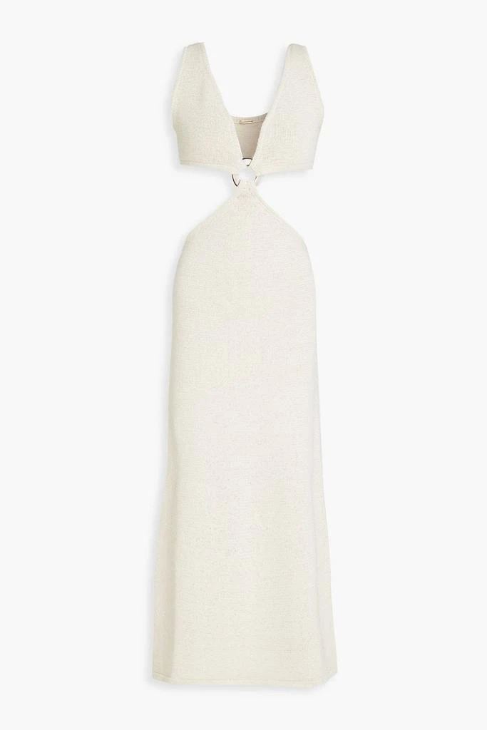 Cult Gaia Bank cutout embellished cotton-blend midi dress 1