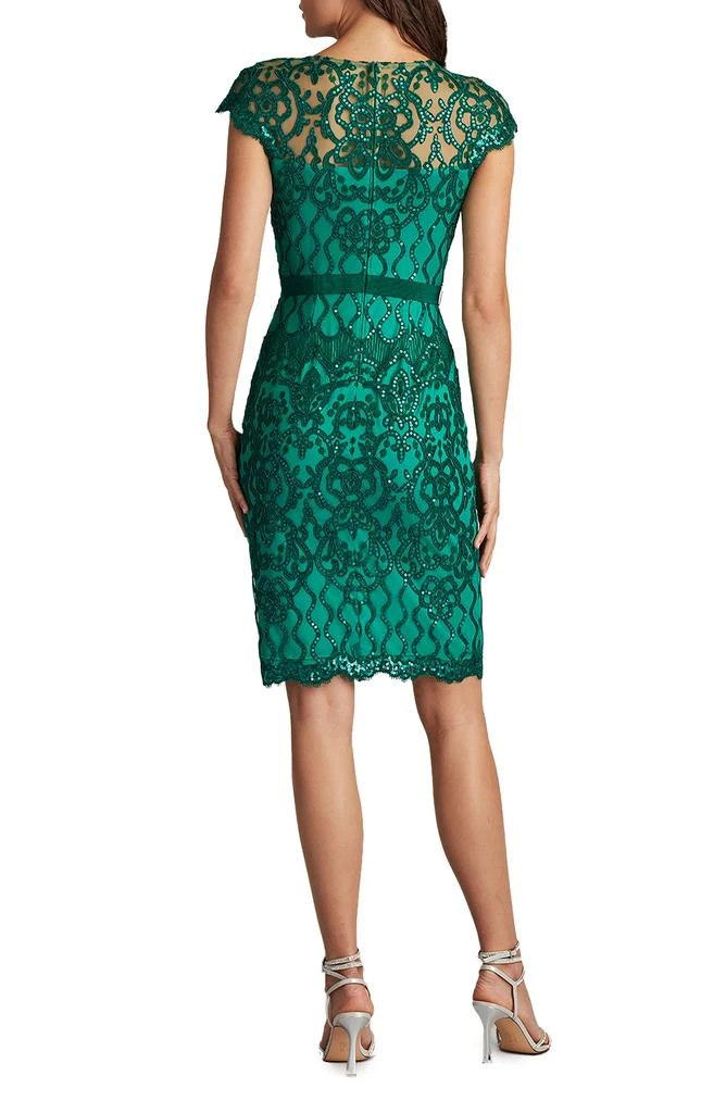 Tadashi Shoji Sequin Lace Body-Con Cocktail Dress 2