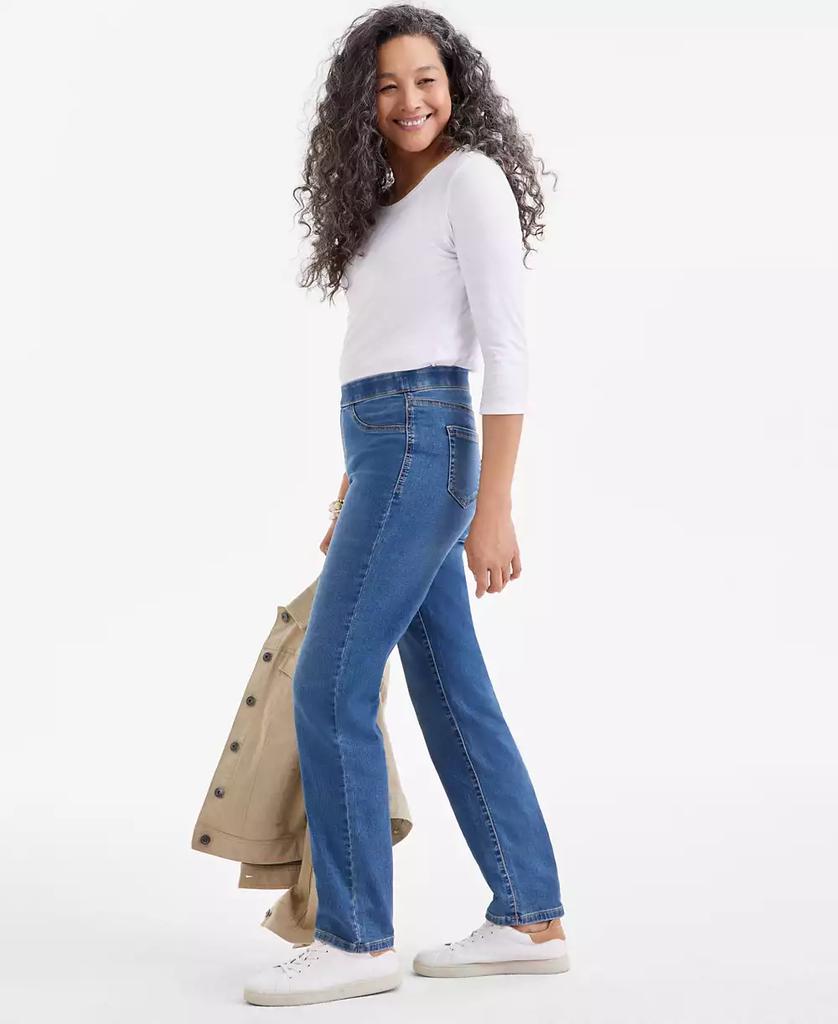 Macy's Women's Mid-Rise Straight Pull-On Jeans, Exclusively at Macy's