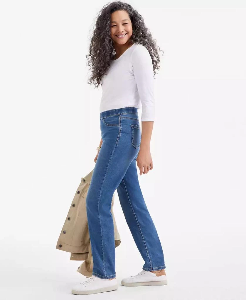 Macy
s Women
s Mid-Rise Straight Pull-On Jeans, Exclusively at Macy
s 2