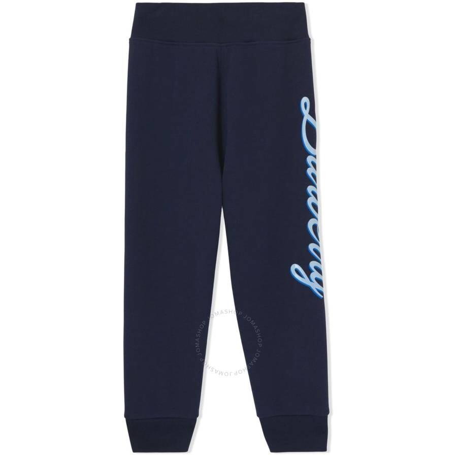 Burberry Kids Logo Script-Print Track Trousers