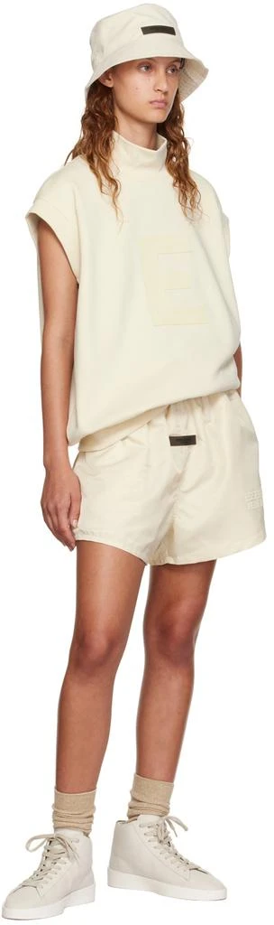 Essentials Off-White Mock Neck Vest 4
