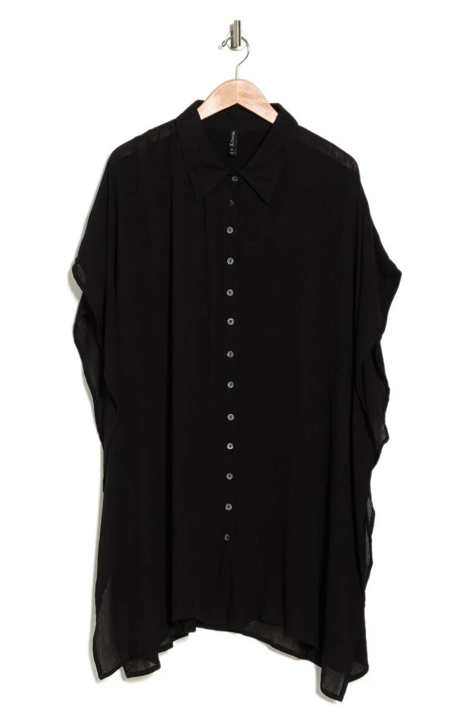 BOHO ME Sharkbite Button-Up Coverup 3