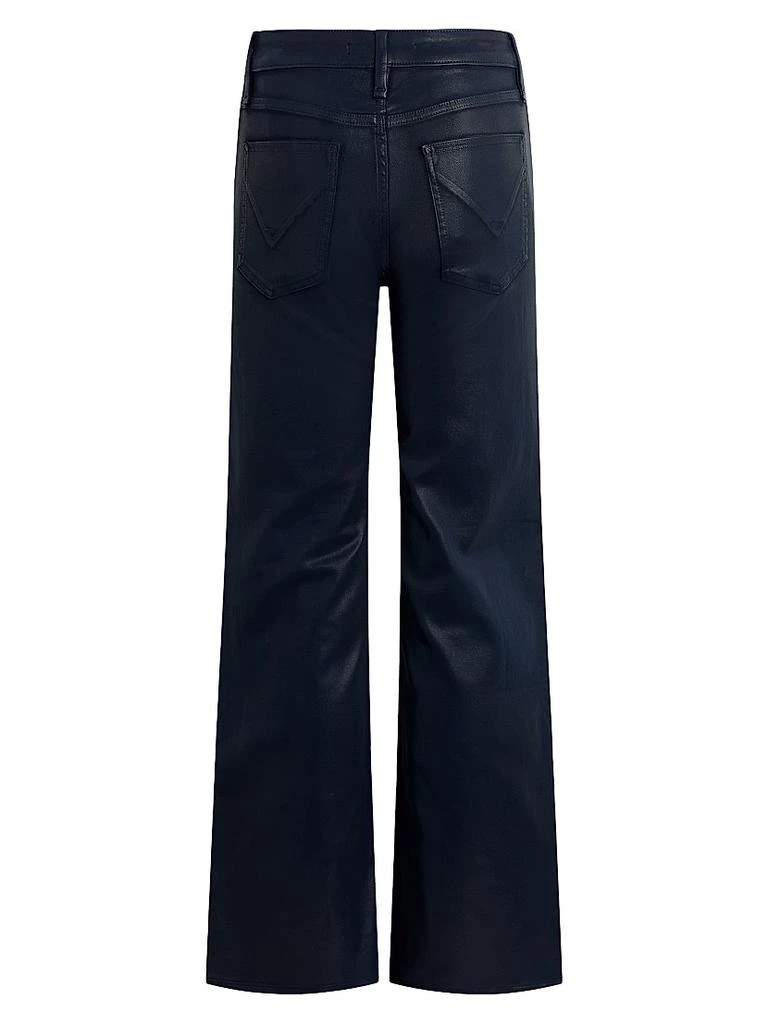 Hudson Rosie Waxed High-Rise Wide-Leg Jeans 3