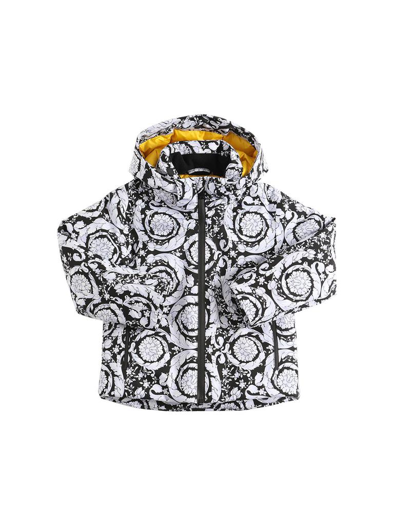 VERSACE Barocco Print Nylon Down Ski Jacket