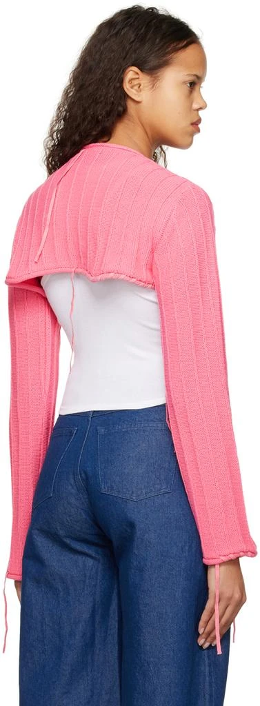 TheOpen Product Pink Drawstring Cardigan 3
