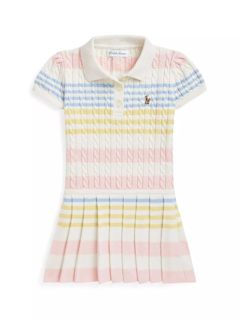 Ralph Lauren Baby Girl's Striped Knit Cotton Dress 1