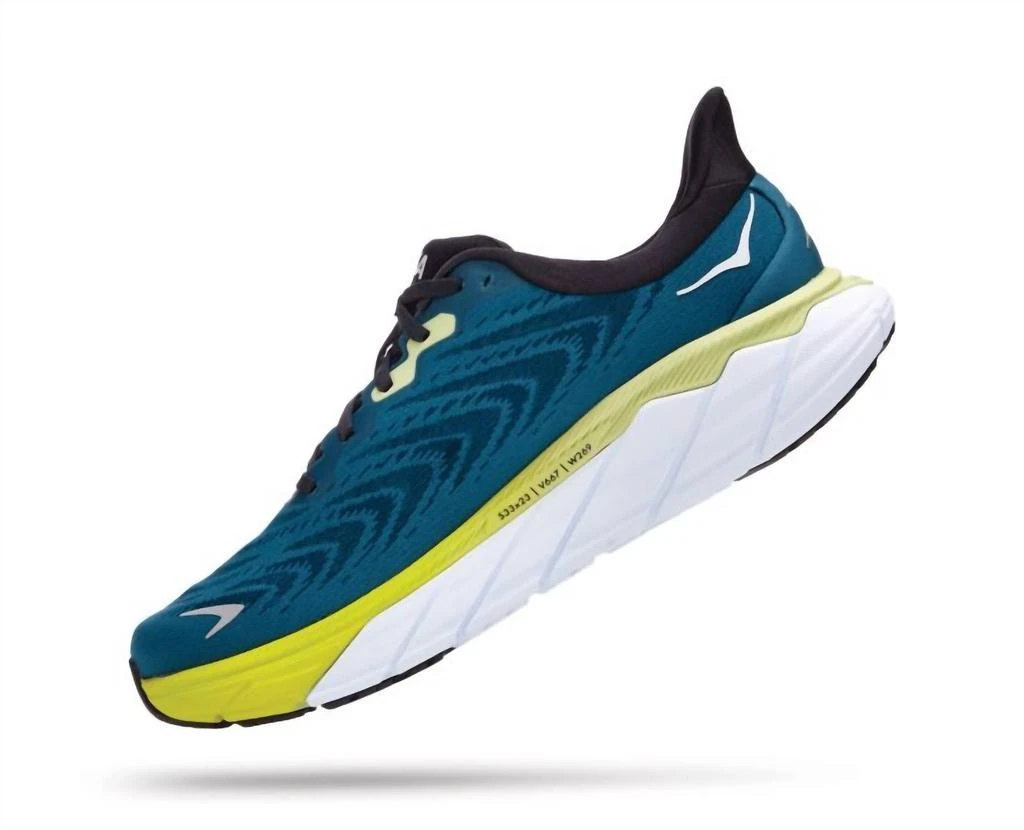 Hoka One One Men's Arahi 6 Wide Running Shoes In Blue Graphite/blue Coral 3